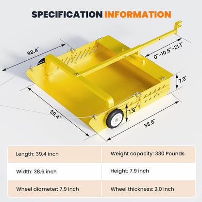 GRIND MODE 2-in-1 Horse Paddock Cleaner & Tow-Behind Trailer, Heavy Duty Manure Fork & Scoop, Efficient Yard Sweeper for Horse Manure, Drag Collector for Pasture/Yard Easy Cleanup