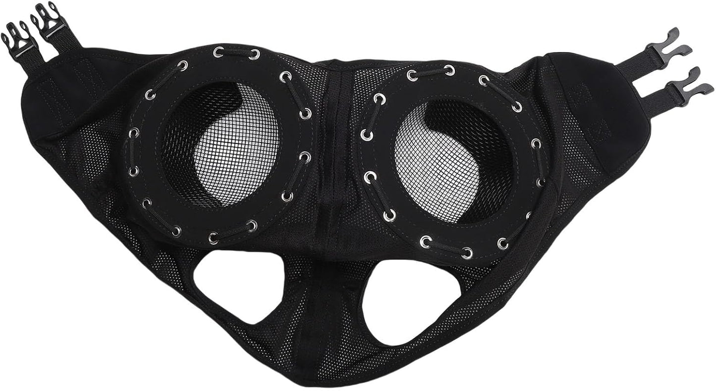 YOUTHINK Horse Racing Goggles, Sandproof Eye Cover with Detachable Half Cover for Sand Protection and Fly Control, Adjustable Blinkers for Horses in Muddy or Dusty Conditions