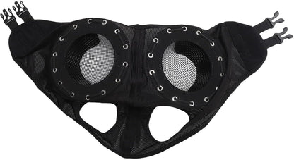 YOUTHINK Horse Racing Goggles, Sandproof Eye Cover with Detachable Half Cover for Sand Protection and Fly Control, Adjustable Blinkers for Horses in Muddy or Dusty Conditions