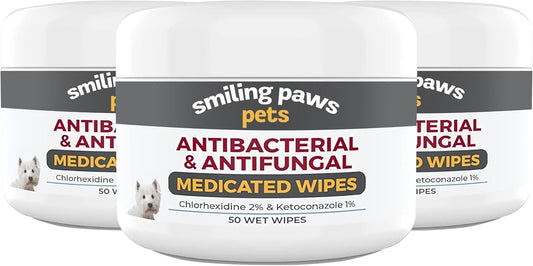 Smiling Paws Pets Wipe for Dogs & Cats - 50ct (3 Pack)