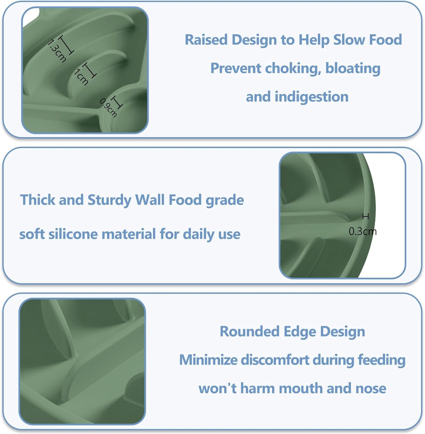 MateeyLife 2 Pcs Silicone Slow Feeder Cat Bowl, Puzzle Feeder Cat Food Dish, Non-Slip Silicone Bowl for Cats, Suitable for Dry and Wet Foods, Kitty Bowls to Slow Down Eating, Prevent Overeating