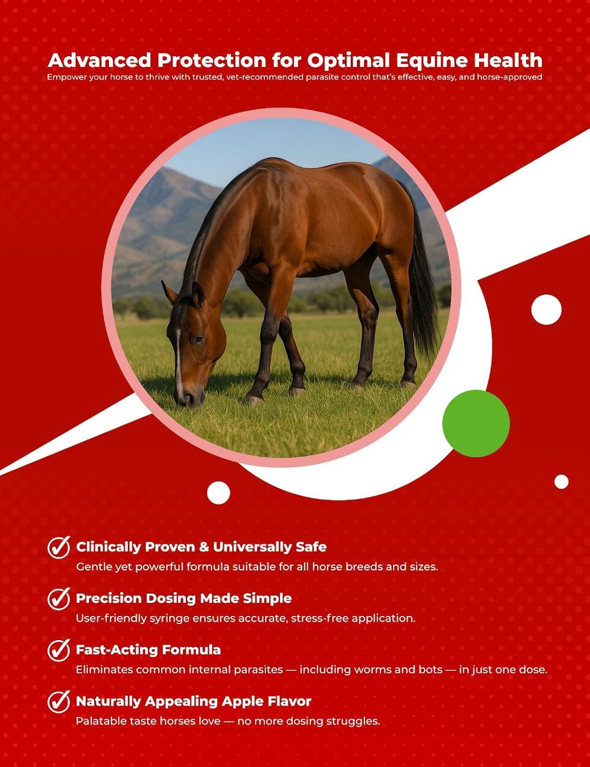 Ivermectin Horse Paste 1.87% – Apple Flavored – 6.08g Tube – for Horses Up to 1250 lb