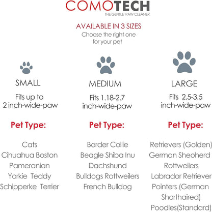 Professional 7 in 1 Dog Paw Cleaner for Dogs & Cats - Includes 1 Portable Paw Washer, 1 Bath Brush, 2 Dog Toothbrushes and 3 Absorbent Towels Note: Fits Paws 2.5 to 3.5 Inches Wide (Large, Blue)