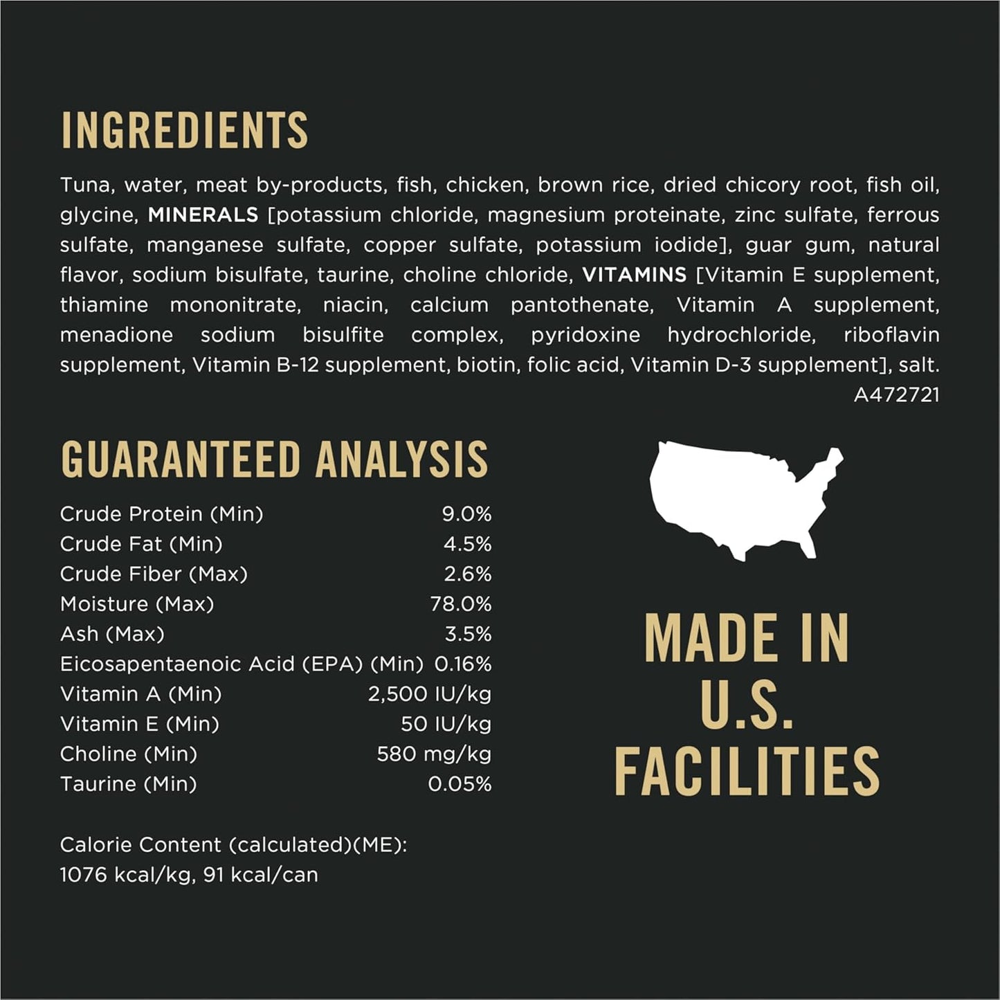 Purina Pro Plan Vital Systems Tuna Entree Wet Cat Food Pate 4-in-1 Brain, Kidney, Digestive and Immune Formula - (Pack of 24) 3 oz. Cans