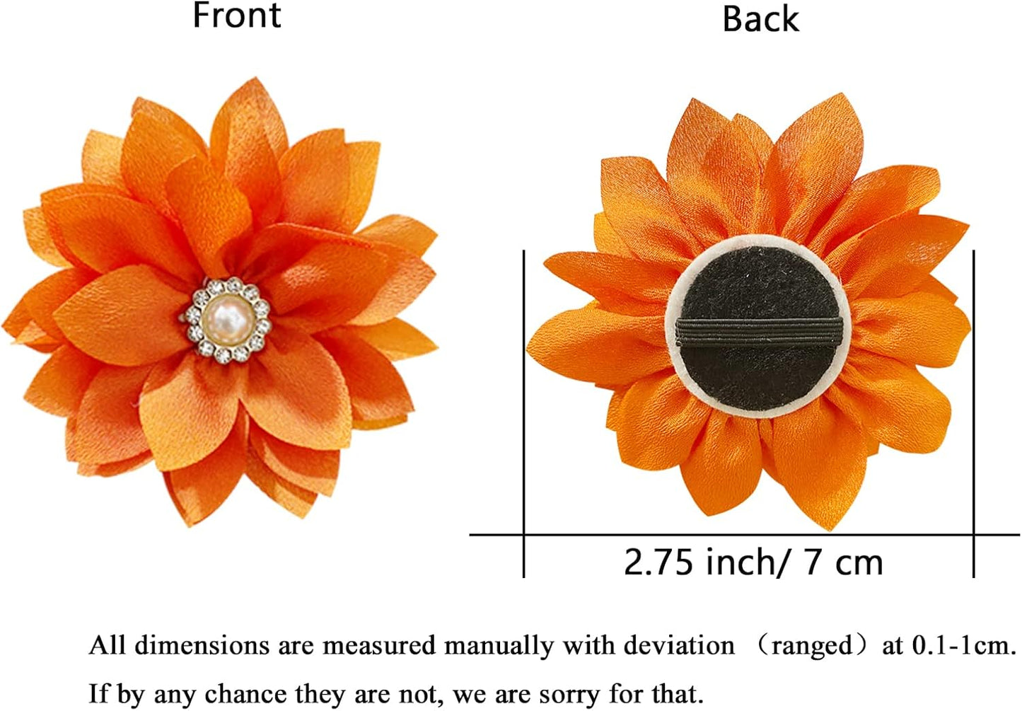 Collar Flowers with Pearl, 20 Pcs Dog Collar Bow Ties Multi-Color Dog Charms Flower for Cat Puppy Grooming Accessories(Small)