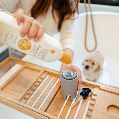 Puppy Love Gentle Bath & Grooming Set by Tweezerman & Veterinary Formula – Tearless Puppy Shampoo with 2-in-1 Bath Brush & Small Slicker Brush – Complete Bath Kit for Small Dogs & Puppies