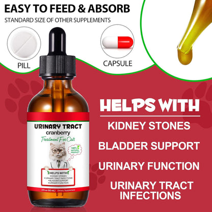 Feline Urinary Tract Health, Cat UTI Remedy, Natural Herbal Supplement 2 fl oz, Supporting Regular Care for Urinary Health