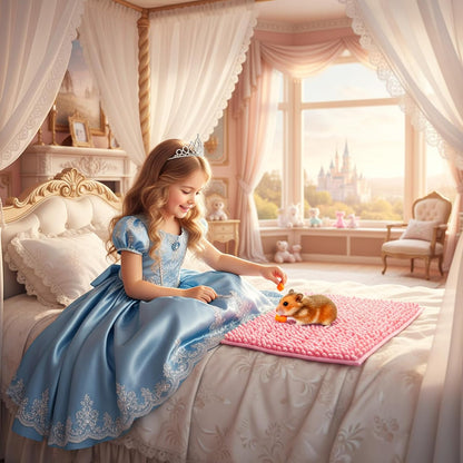 8 Pcs Guinea Pig Liner Washable Rabbit Cage Liner 16x12 Inch Guinea Pig Fleece Mats Reusable Bedding Pee Pads for Small Animals, Bunny (Gray, Green, Pink, Blue)