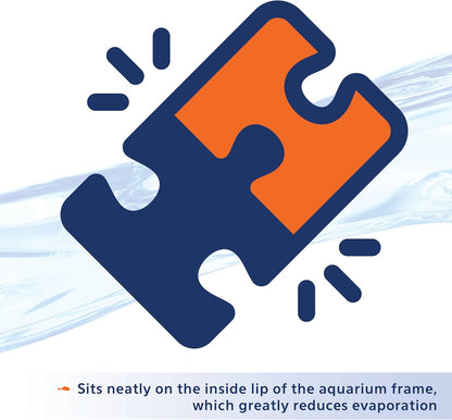 Aqueon LED Deluxe Fish Tank Aquarium Full Hood with LED Light, Black, 20 Inch