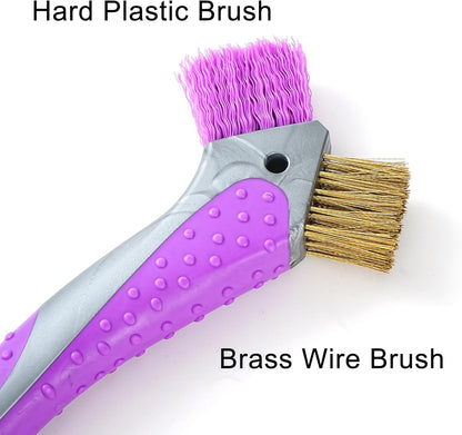 Horse Hoof Pick with Dual Brush,TPR Non-Slip Grip, Farrier Tool Hoof Pick for Horse Hoof Cleaning and Grooming