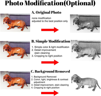 ODB Personalized Pet Memorial Stones, Black Granite Memorial Garden Stone Engraved with Photo, Gifts for Someone Who Lost a Loved One, or Pet, Dog, Cat (with Photo)