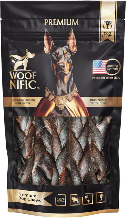 Braided Collagen Sticks for Dogs (6 Inch - 7 Pack), – Premium All-Natural, Odor-Free, High-Protein Chews, Supports Skin, Coat & Joint Health – Perfect for Medium & Large Dogs