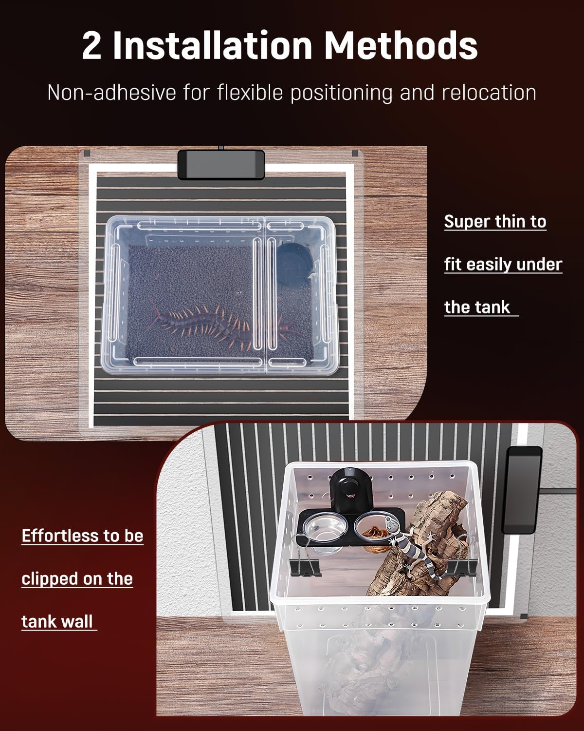 Pawfly 28 W Reptile Heat Pad with Thermostat 11 x 11 Inch Reptile Heating Pad Under Tank Terrarium Reptile Heat Mat for Turtles Frogs Snakes Lizards Geckos Hermit Crabs & Spiders