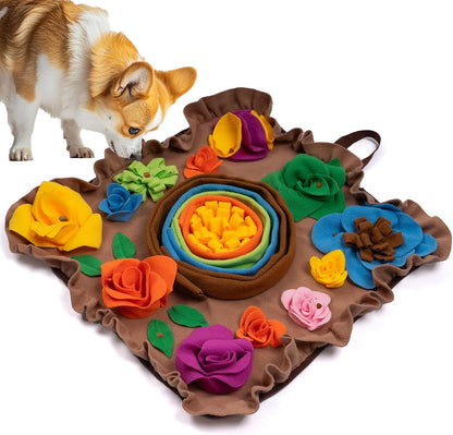 Snuffle Mat for Dogs - Dog Toy to Keep Them Busy Non-Slip Slow Eating Dog Food Mat - Lick Mat for Dogs Encourages Natural Foraging Skills Reduces Anxiety & Boredom Hand and Machine Washable