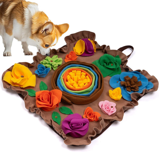 Snuffle Mat for Dogs - Dog Toy to Keep Them Busy Non-Slip Slow Eating Dog Food Mat - Lick Mat for Dogs Encourages Natural Foraging Skills Reduces Anxiety & Boredom Hand and Machine Washable
