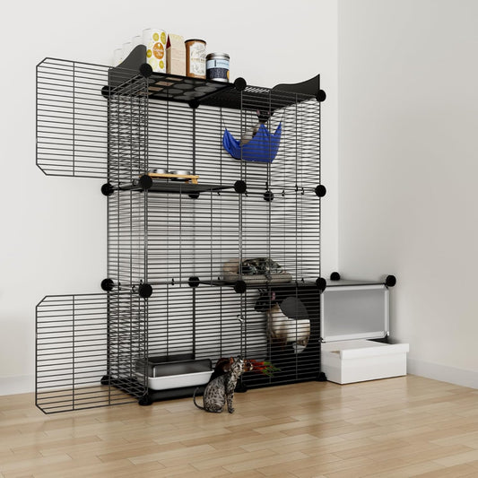 Cat Litter Box with Lid Indoor: Enclosed Litter Box with Cover for Multiple Cats Kitty, DIY Litterbox for C&C Grid Cat Cage