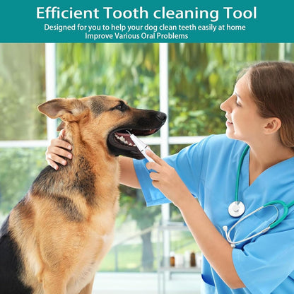 KT Dog Teeth Cleaning Kit for Small & Large Dogs – Complete Pet Dental Care Set with Enzymatic Toothpaste, Dual-Head & Finger Toothbrush – Plaque & Tartar Remover, Fresh Breath Oral Hygiene Solution