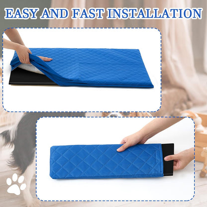 3 Pcs Ferret Cage Liner Washable Ferret Pads Bedding Cage Accessories Kit for Small Animals Hamster Rats Chinchillas Hedgehogs Guinea,Stain-Resistant Material (Single Unit Set,Blue)