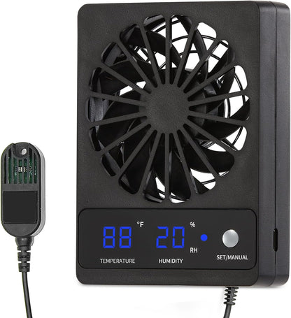 Reptile Fan,Humidity Fan,Dehumidifier for Rainforest Terrarium Vivarium, Improving Air Circulation for Amphibians, Reptiles, and Snakes
