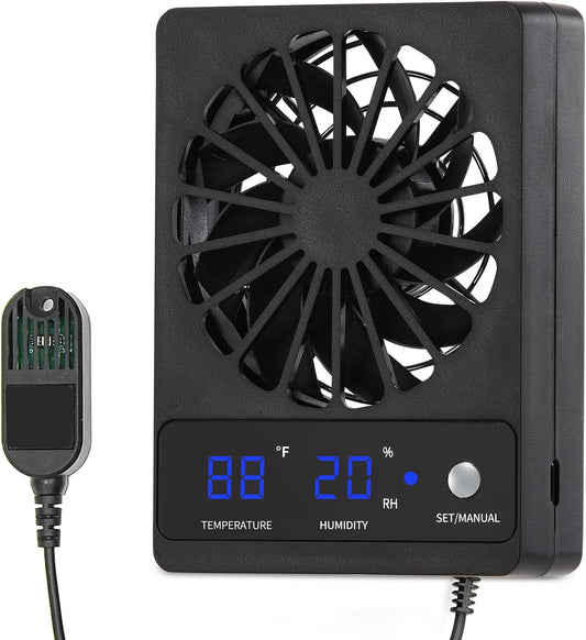 Reptile Fan,Humidity Fan,Dehumidifier for Rainforest Terrarium Vivarium, Improving Air Circulation for Amphibians, Reptiles, and Snakes