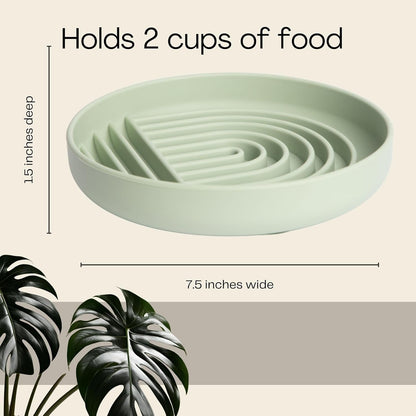 Modern Rainbow Pet Slow Feeder Bowl, Silicone Slow Feeder for Dogs & Puppies, Slow Eating, Modern Lick Mat Design, Reduces Gulping, Dishwasher Fit, for All Breed, Durable Mealtime Puzzle (Sky)