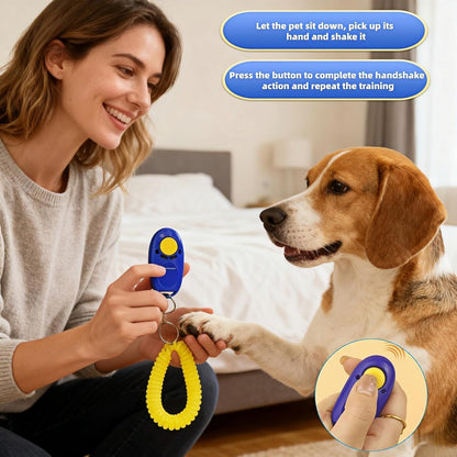 BUBBLE-FLY Dog Training Clicker with Wrist Strap, Effective Obedience Aid for Barking, Sit, Stay. Humane & Easy