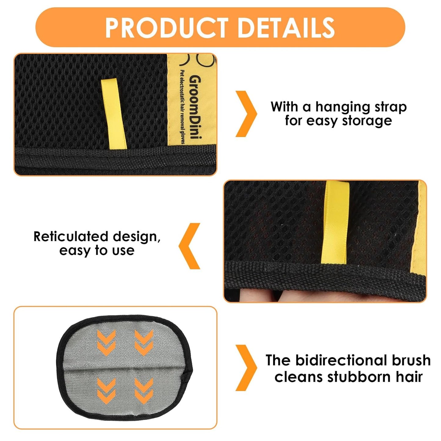 Tear Stain Comb for Small Dogs&Pet Hair Removal Glove set,Ultra-Fine Stainless Steel Dog Eye Booger Comb with Safe Rounded Teeth,Electrostatic Magic Brush Pet Hair Remover for Clothes Couch Carpet