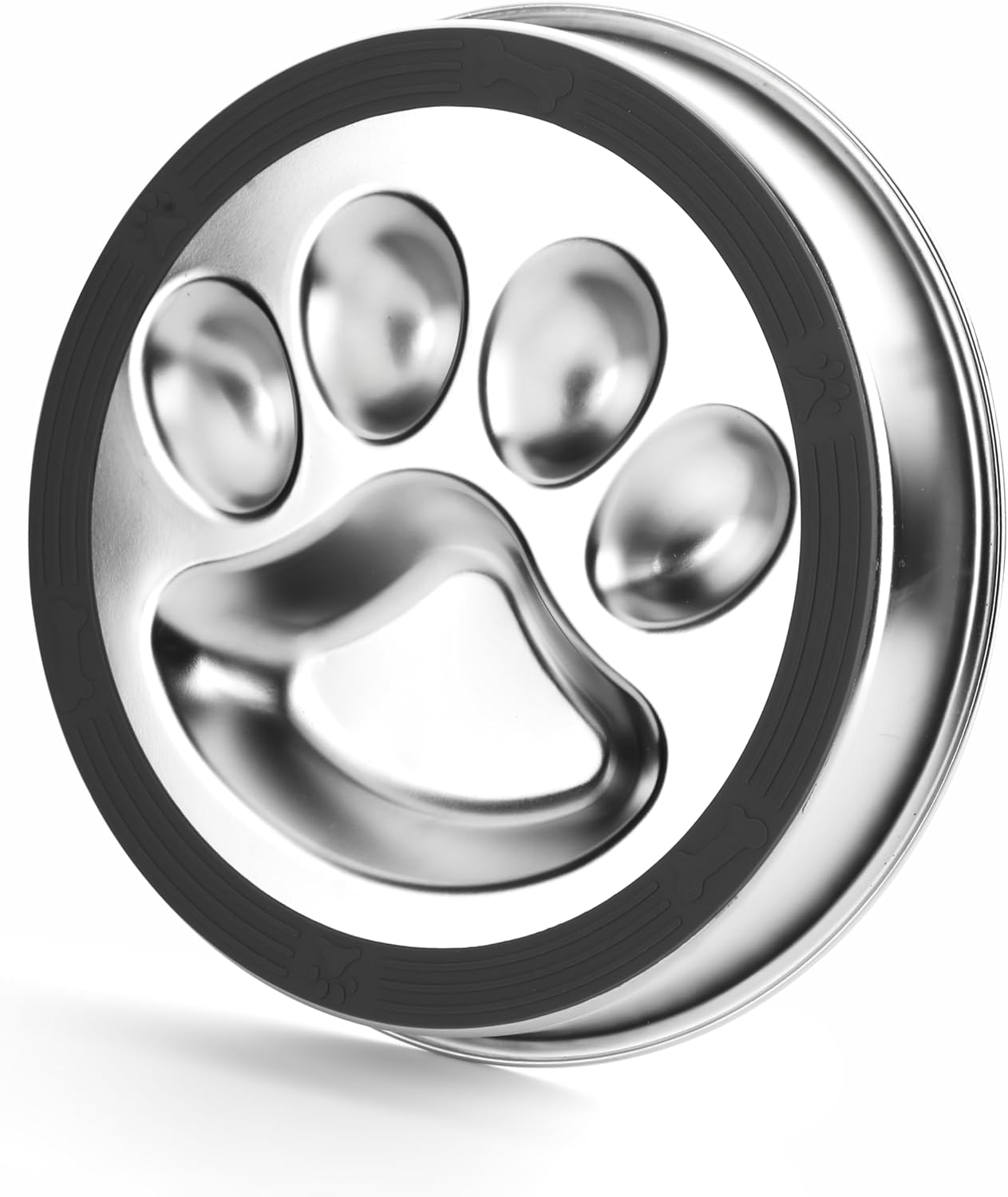 Slow Feeder Dog Bowls Stainless Steel Bowl with Non-Slip Rubber Base Metal Bowl for Small Medium Large Breed Dogs