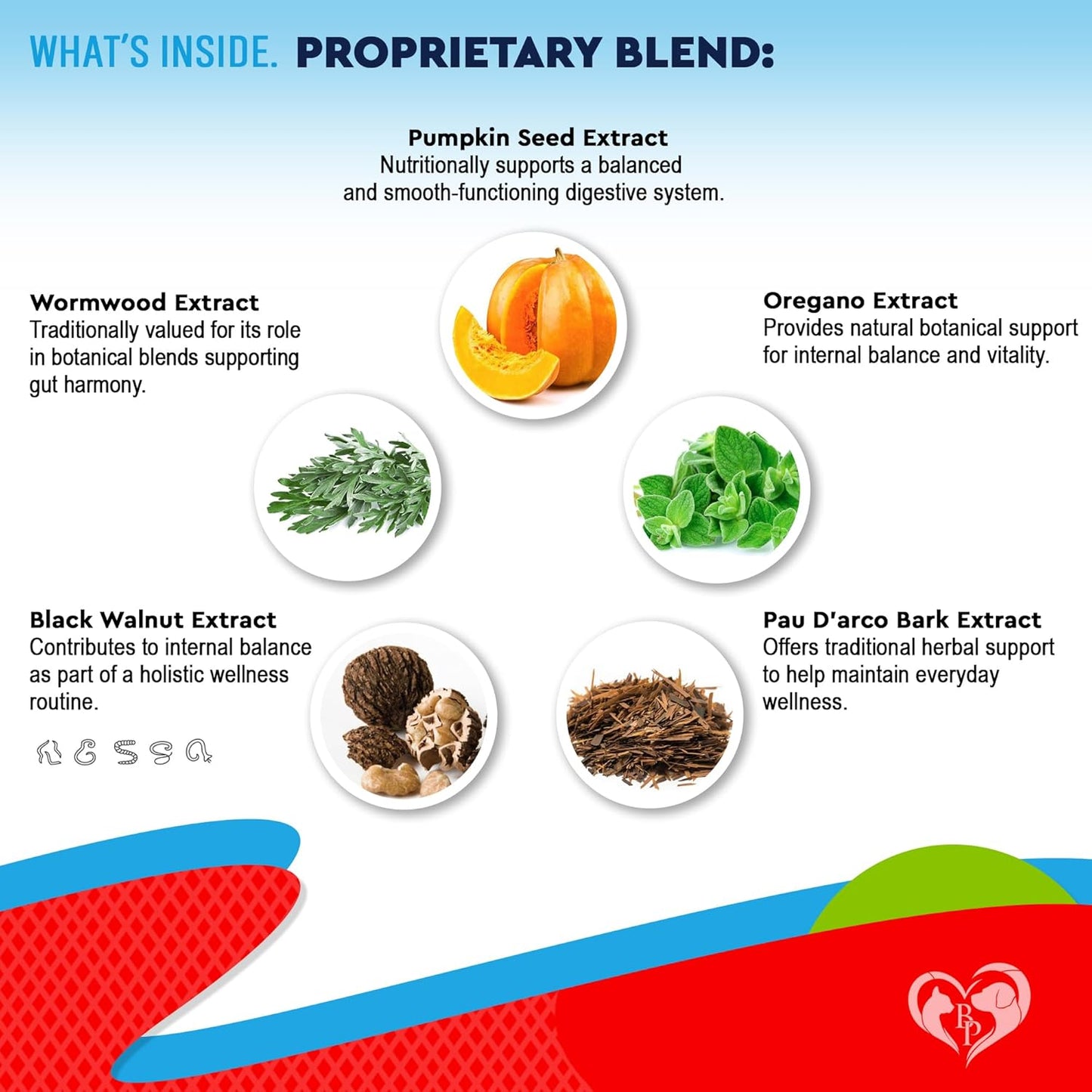 Natural Intestinal Defense for Dogs, Puppies & Cats, Kitten – Herbal Cleanse with Wormwood, Black Walnut – Promotes Healthy Gut – Advanced Broad Spectrum Formula for Large, Medium Small para Perros