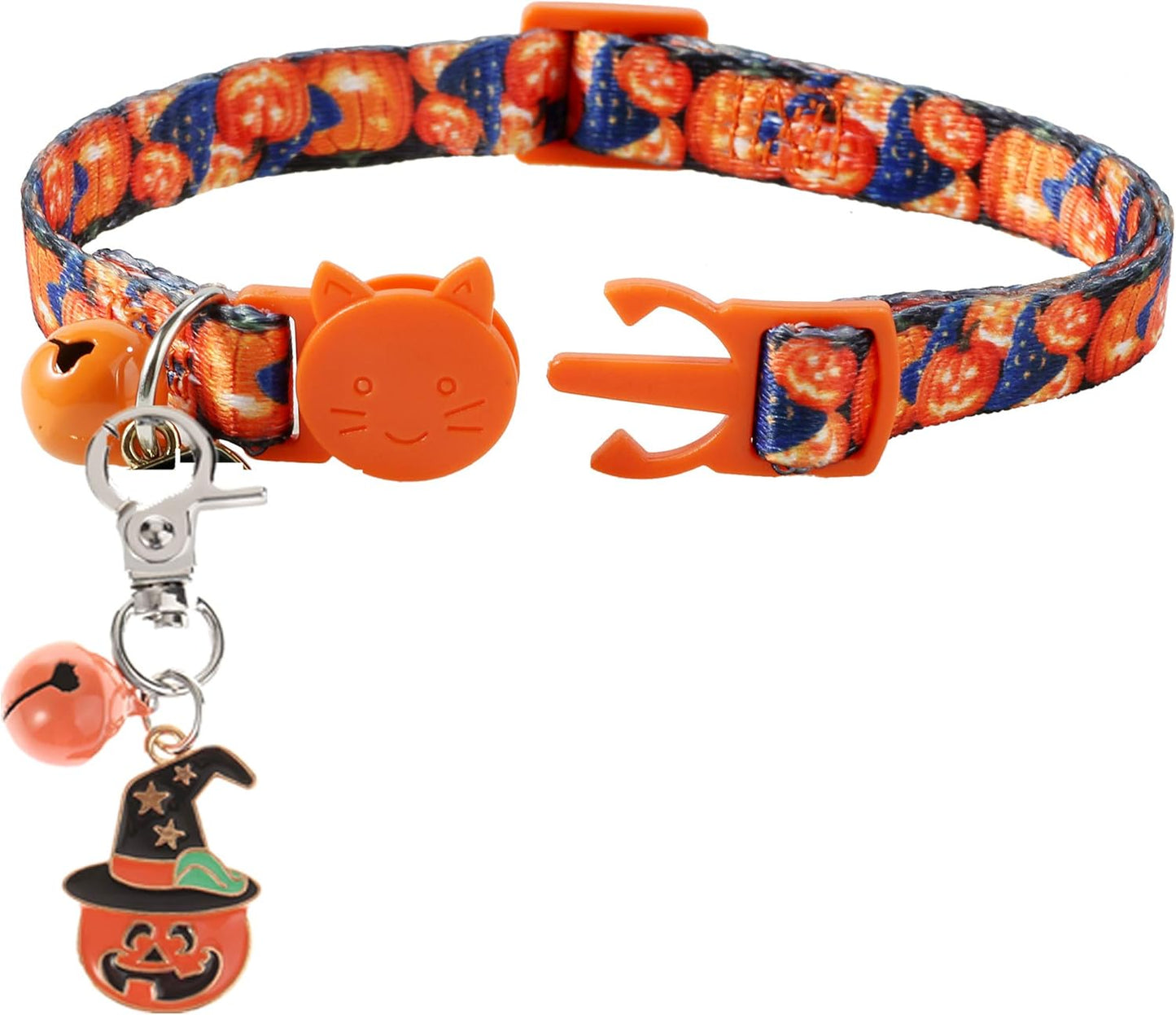 4 Pack Halloween Cat Collar Bells,Training Charm Pendants Jewelry for Pet Dog Cat Necklace Collar