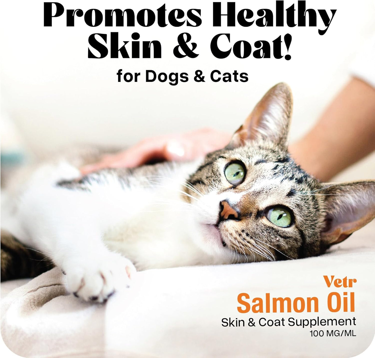 Vetr Norwegian Salmon Oil for Dogs & Cats, 16.9 oz - Omega 3 Fish Oil for Healthy Skin, Shiny Coat, Joint & Heart Health