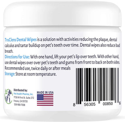 Truclens Dental Wipes fro Cats and Dogs (50 Count)…