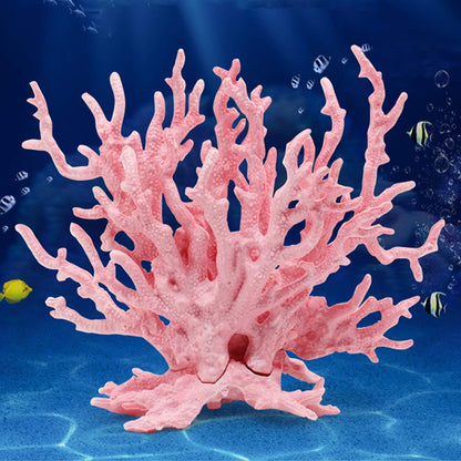 Besimple Artificial Aquarium Coral Ornament Plastic Fish Tank Plants Decoration for Aquarium Landscape (Pink)