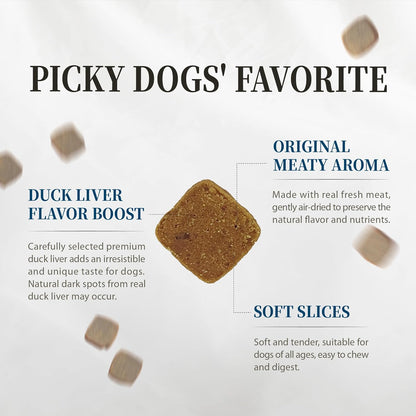 Herz Air-Dried Dog Food Beef & Duck Liver Recipe 2.2 lb, All-Natural, High-Protein, Grain-Free, Limited Ingredients, Complete & Balanced, Premium Canine Cuisine