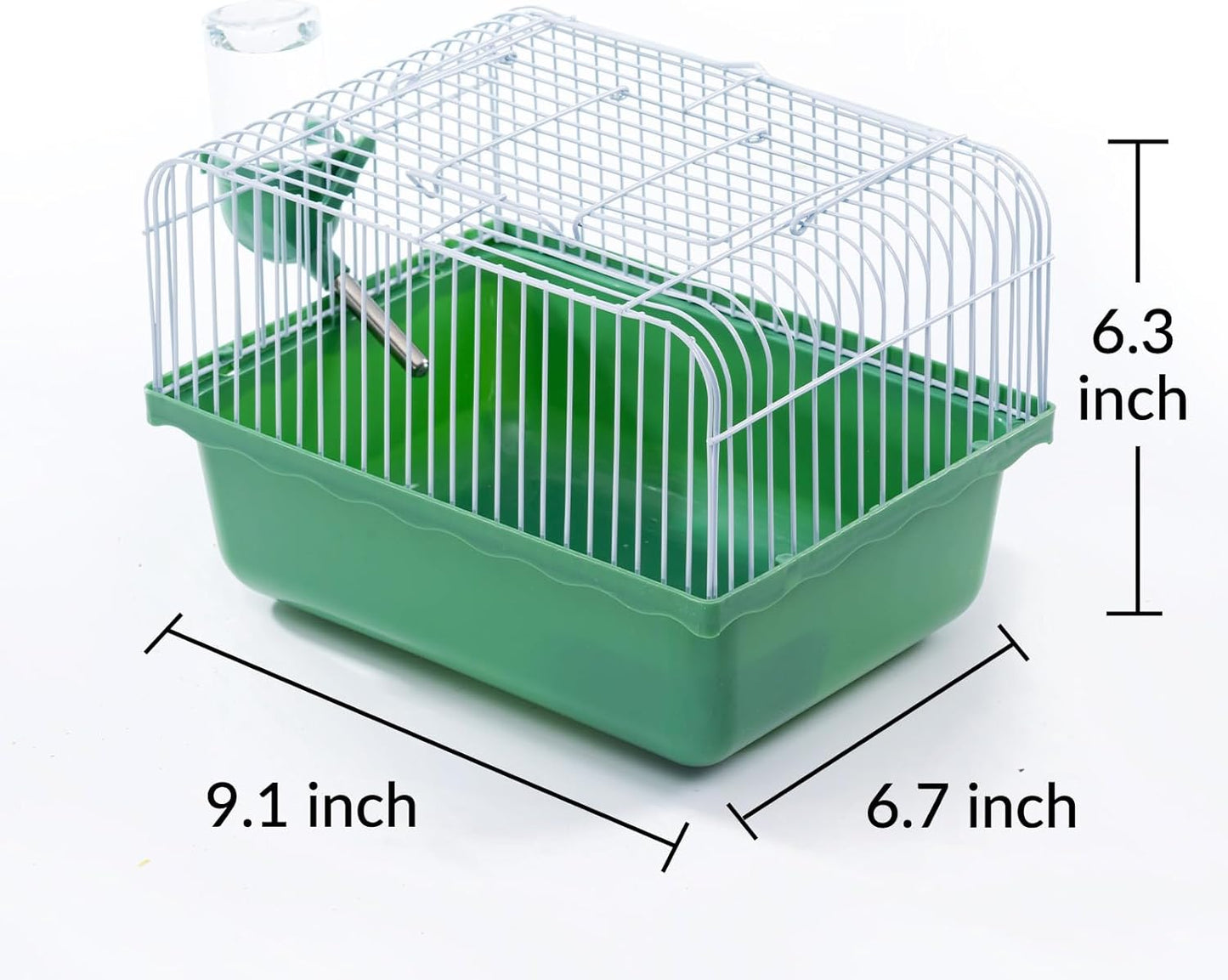Small Hamster Cage, Hamster Travel Carrier, Travel Cage, Portable, Hand-held, Breathable, Easy to Clean Carry, for Short Trip, Visit to The Pet Clinic, for Small Size Hamsters, Green