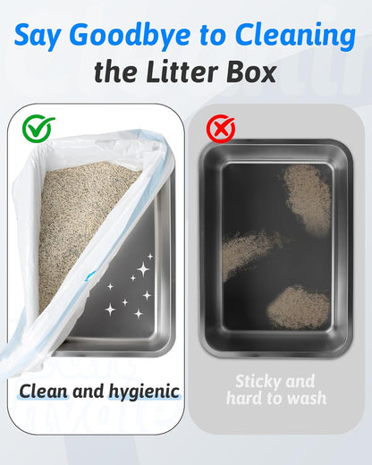 ANWA Cat Litter Box Liners: 36" x 18" Large Cat Litter Box Bags, 2 Mils Extra Thick, Durable & Tear-Resistant, 10 Count