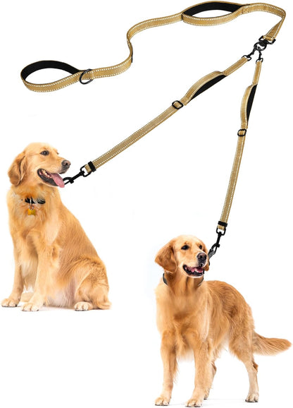 PetBonus No Tangle Double Dog Leash and Dog Seat Belt for Car