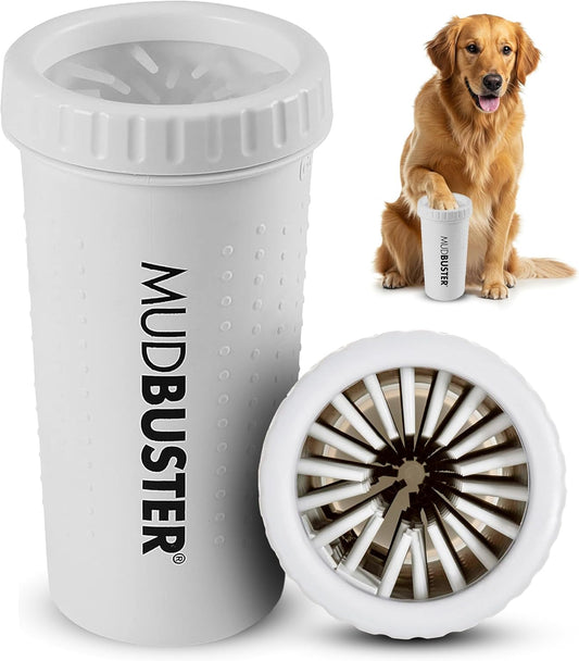 Dexas MudBuster Portable Paw Cleaner for Dogs, Large, Bright White Special Edition, Premium Pet Supplies and Accessories