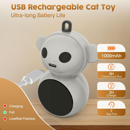 Interactive Cat Toys for Indoor Cats: 2 in 1 Laser Pointer Cat Toy with Automatic Flying Bird & Mouse Wand, Smart Motion Mode Adjustable Speed, USB Rechargeable Safe for Bored Kittens and Adult Cats