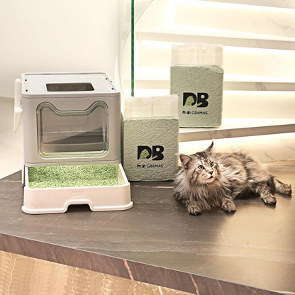 Cat Litter 12LB/2 Packs Dust-Free Clumping Tofu Cat Litter Quickly Absorb Odors Toilet Can Flush Into The Toilet Pure Natural tofu cat Litter (Green Tea)