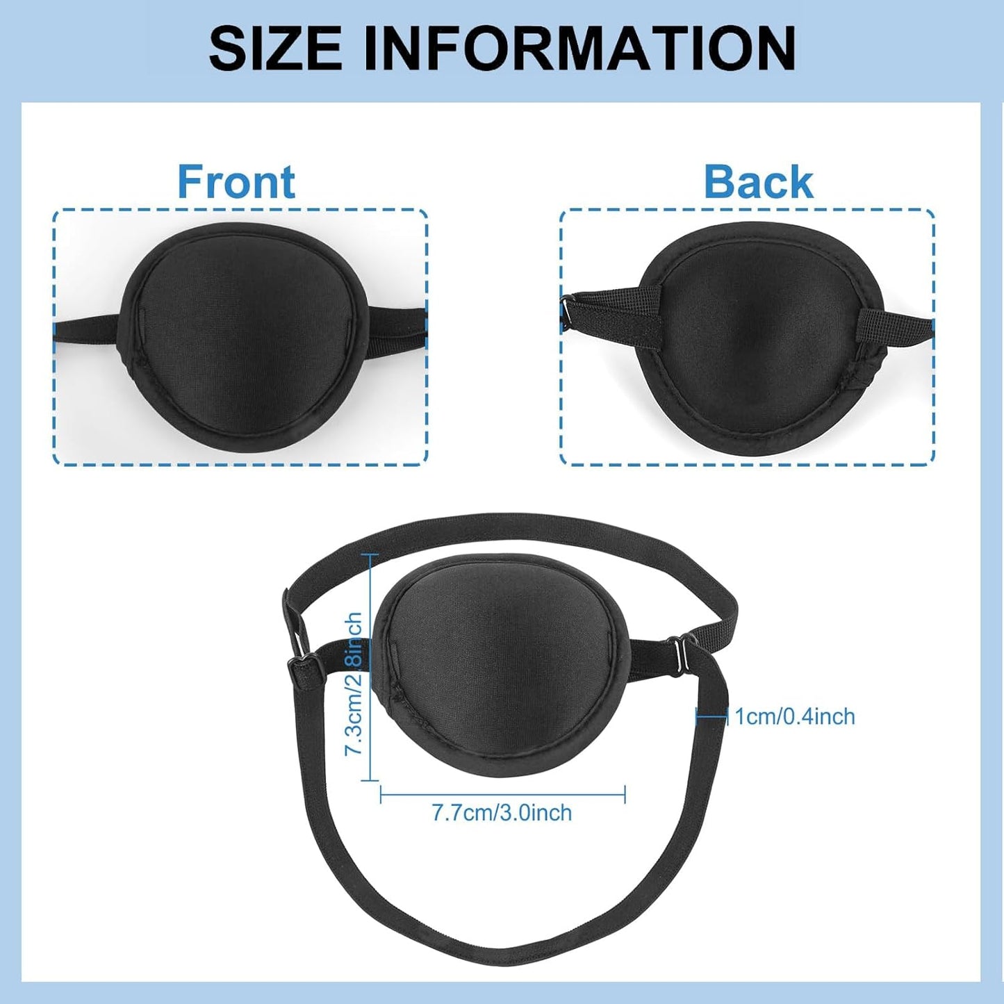 3 PCS Dog Eye Patch - Protective Cover for Injuries,Post-Surgery Recovery,Adjustable Eye Patch for Small Dogs & Cats