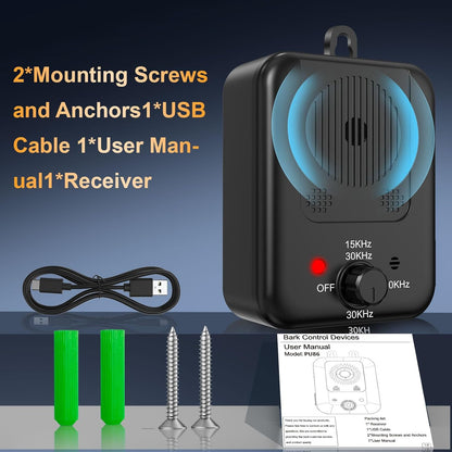 Anti Barking Devices, Auto Barking Control Devices with 3 Modes, Rechargeable Ultrasonic Dog Barking Deterrent Devices Bark Box, Effective Stop Barking Dog Devices for Indoor & Outdoor Use