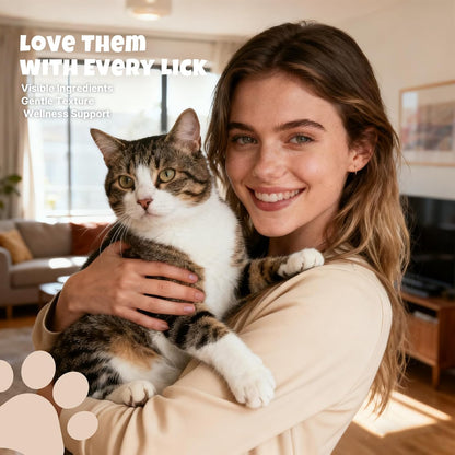 Havira Healthy Lickable Cat Treats Skin & Coat – Salmon Flavor Squeeze Treats with Omega-3 & Real Fish Roe, Creamy Functional Snacks for Soft Fur & Natural Shine, Grain Free