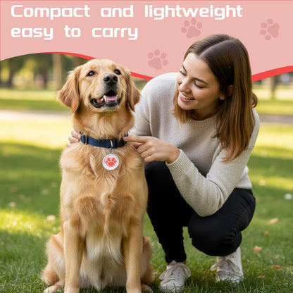2025 GPS Tracker for Pet, No Monthly Fee & No SIM Card Needed | Real-Time Tracking for Dogs, Cats & Small Animals | Lightweight Design | Long Battery Life | Compatible with iPhone & Android