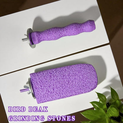 4PCS Bird Beak Grinding Stones, Parrot Perch, Non-Slip Claw Trimmer Chew Toys for Cockatiels, Budgies, Conures, Parakeets, and Other Small to Medium Parrots