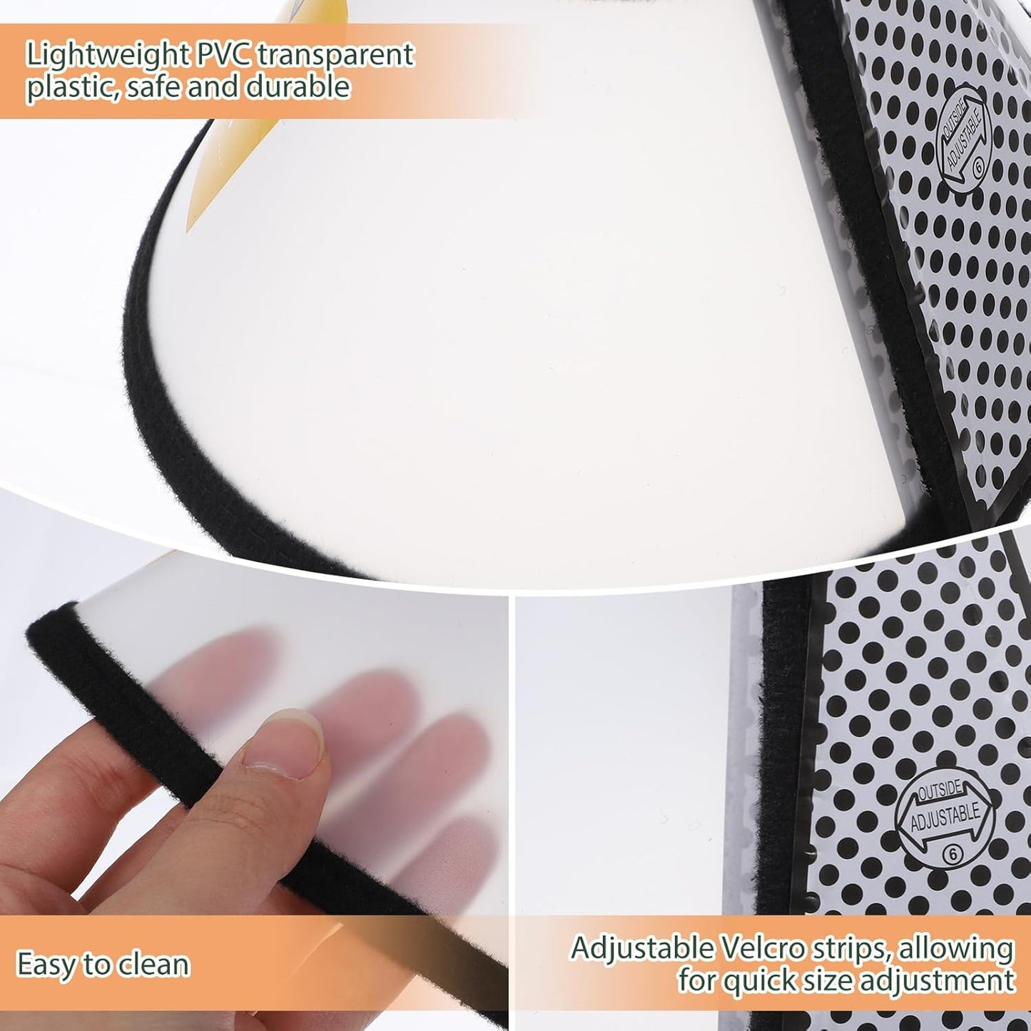 2 Pack Cat Cones to Stop Licking, Soft Comfortable Adjustable Dog Cone After Surgery Pet E Collar Pet Recovery Cones Alternative to Plastic Elizabeth HeadCollar for Cats Kitten Puppy(Size M)