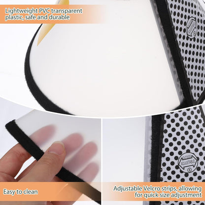 2 Pack Cat Cones to Stop Licking, Soft Comfortable Adjustable Dog Cone After Surgery Pet E Collar Pet Recovery Cones Alternative to Plastic Elizabeth HeadCollar for Cats Kitten Puppy(Size M)