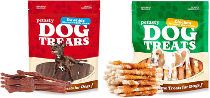Chicken&Bullly Flavor Dog Chews Long Lasting Low Odor & High Protein Dog Snacks for Small Dogs & Puppies