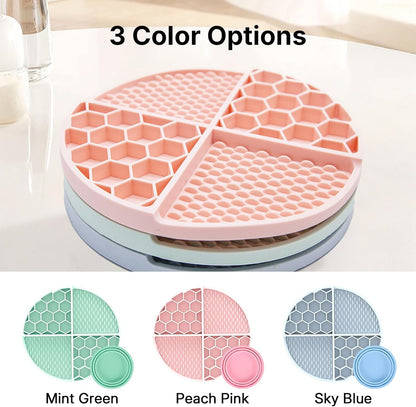 Pet Licking Mat Set with Suction Cups & Can Lid for Dogs and Cats, Food-Grade Silicone Slow Feeding Puzzle Toy, Non-Slip Dog Treat Mat for Anxiety & Boredom Relief (Mint Green)