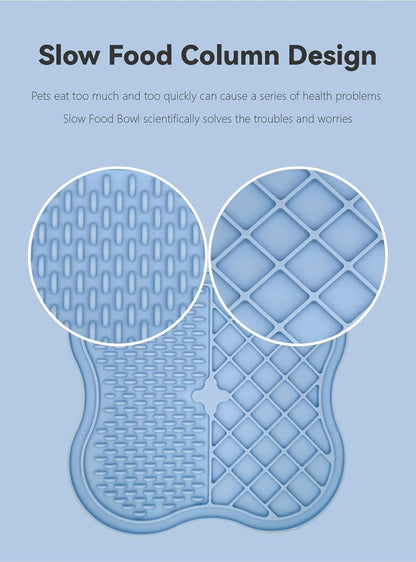 Lick Mat for Dogs, Dog Lick Mat, Cat Lick Mat, Dog Lick Mat with Suction Cups, Dog Licking Mat, Dog Peanut Butter Lick Pad, Puppy Lick Mat, Slow Feeders (Blue, 8.27in)